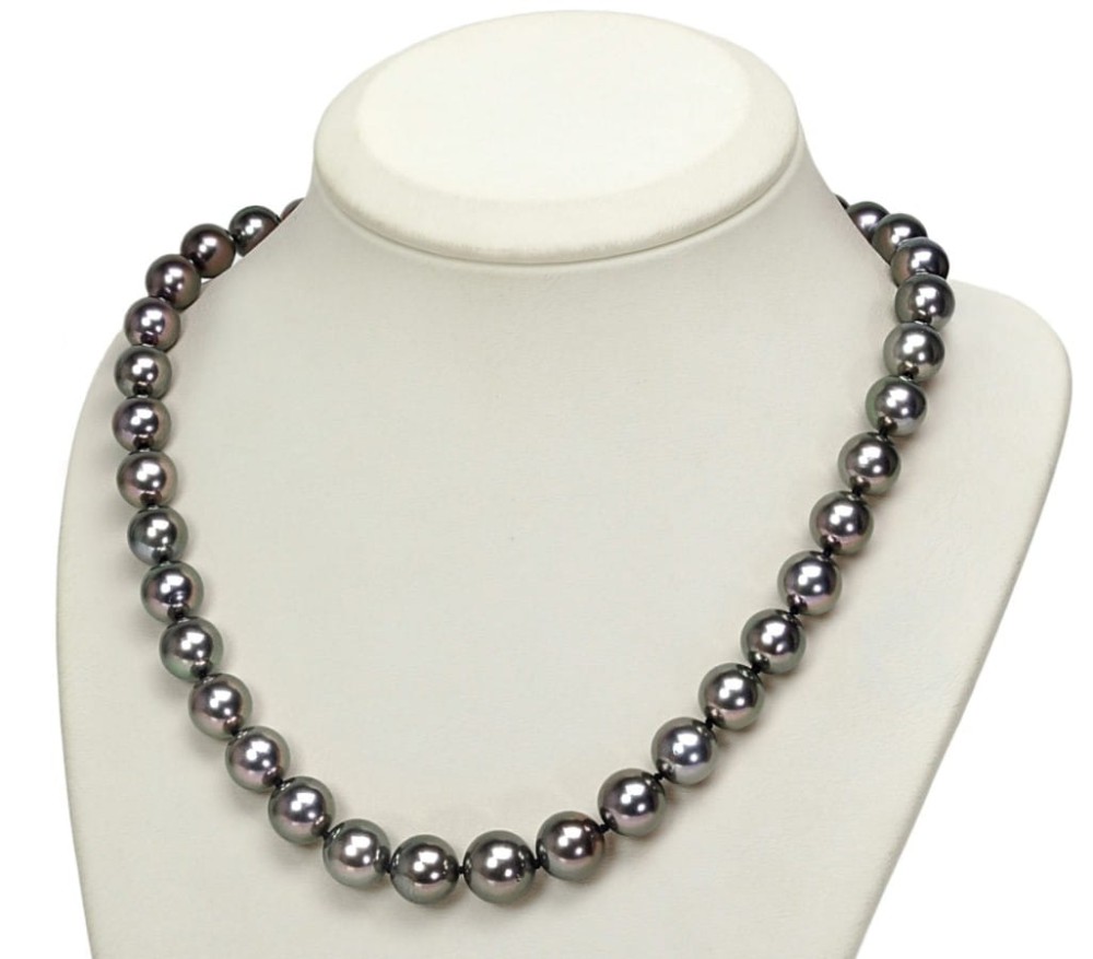 Naszyjnik z pereł Tahiti 9-12 mm NT17-120B-BCDWG14-CSNP