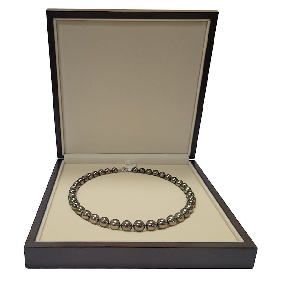 Naszyjnik z pereł Tahiti 9-12 mm NT17-120B-BCDWG14-CSNP 4