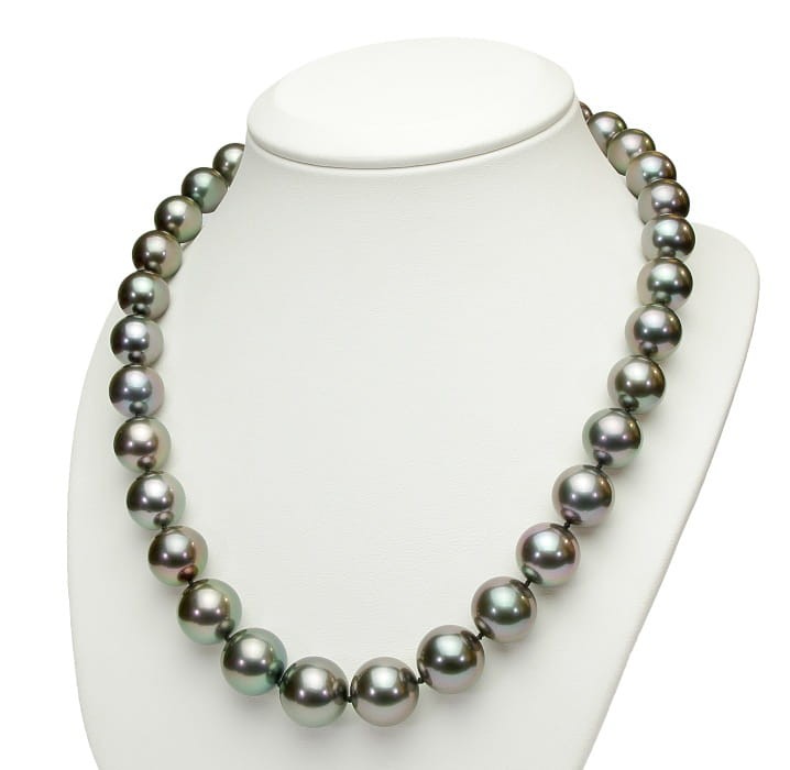 Naszyjnik z pereł Tahiti 12-15 mm NT17-150B-BCDIWG14-CSNP