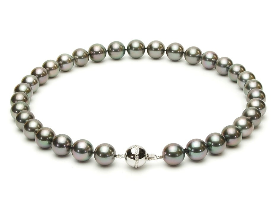 Naszyjnik z pereł Tahiti 12-15 mm NT17-150B-BCDIWG14-CSNP 2