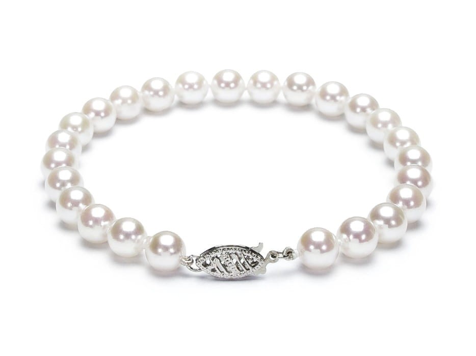 Bransoleta z perłami Akoya 6,5-7 mm BA1-70W-FCWG14-CSBR