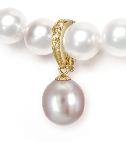 Złota przywieszka z lawendową perłą PEF-100LDS-YG14D-E3D 2