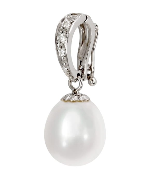 Przywieszka z białego złota z perłą PEF-100WDS-WG14D-E3D