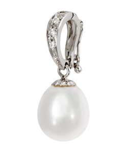 Przywieszka z białego złota z perłą (wzór E3D)
