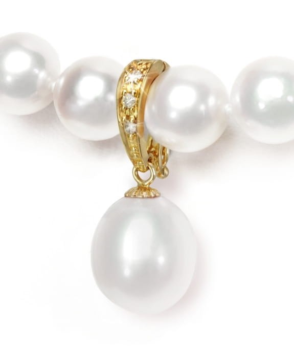 Złota przywieszka z perłą PEF-100WDS-YG14D-E3D 2