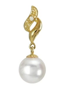 Złota zawieszka z perłą Akoya (wzór FLA)