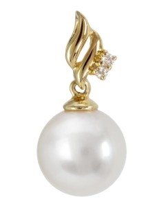 Złota zawieszka z perłą Akoya (wzór FL2D)