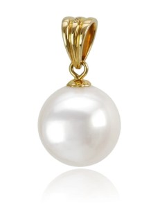 Złota zawieszka z perłą 11-12 mm (wzór CSPB)