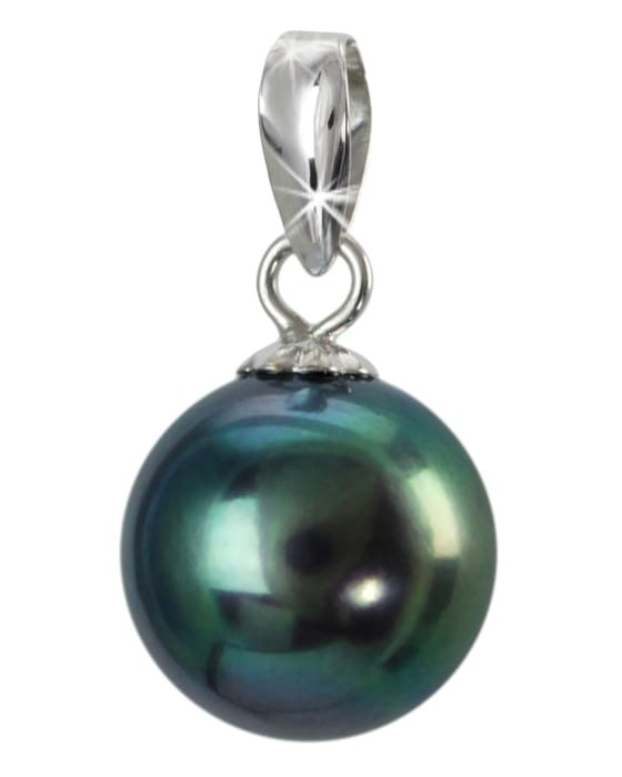 Zawieszka złota z czarną perłą 8,5-9 mm PF-90B-WG14-CSPS