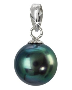 Zawieszka złota z czarną perłą 8,5-9 mm (wzór CSPS)