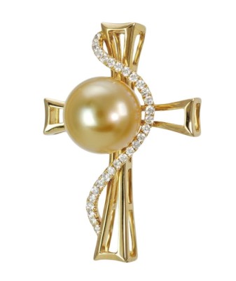 Złota zawieszka z perłą South Sea (wzór CRSM)