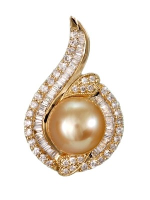 Złota zawieszka z perłą South Sea (wzór 6SX)