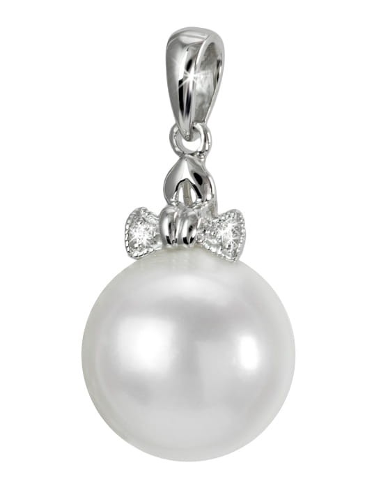 Zawieszka złota z białą perłą South Sea PS-115W-WG18D-BOWU