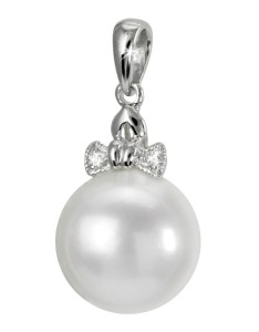 Zawieszka złota z białą perłą South Sea (wzór BOWU)