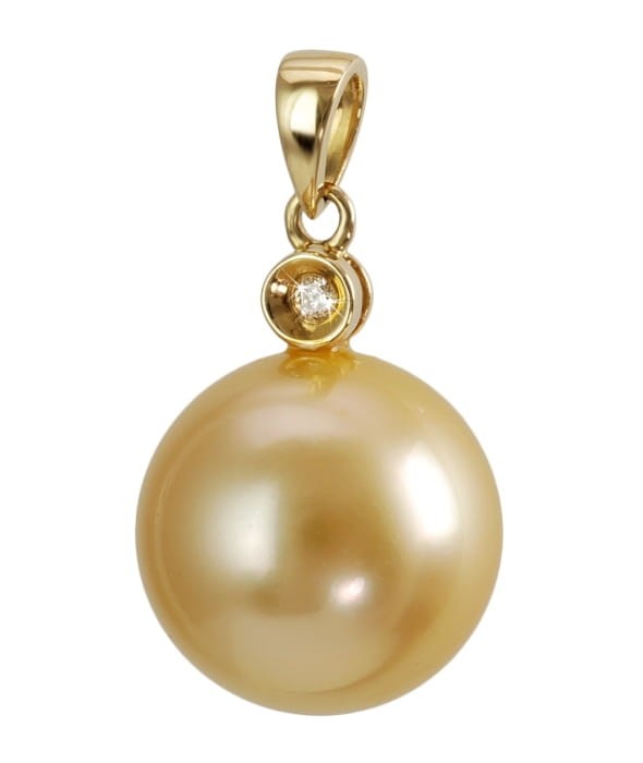 Złota zawieszka z perłą South Sea PS-120G-YG14D-DPD