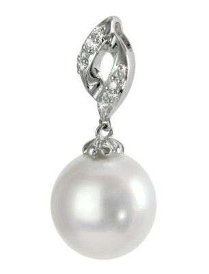 Zawieszka złota z białą perłą South Sea (wzór DFLU)