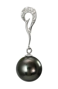 Zawieszka złota z perłą Tahiti (wzór QMK)
