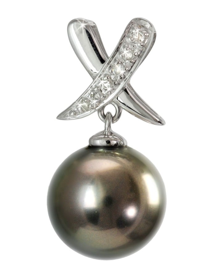 Zawieszka złota z perłą Tahiti PT-110B-WG14D-XDP