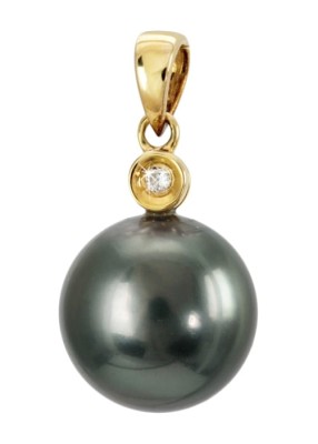 Złota zawieszka z perłą Tahiti (wzór DPD)