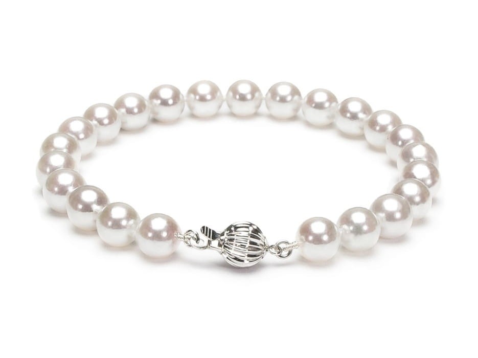 Bransoleta z perłami Akoya 7-7,5 mm BA1-75W-CBCWG14-CSBR