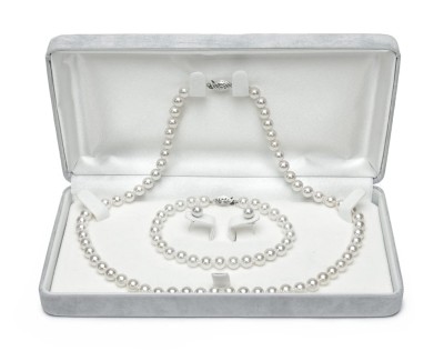 Komplet biżuterii z pereł Akoya 6-6,5 mm (wzór CSS-WG)