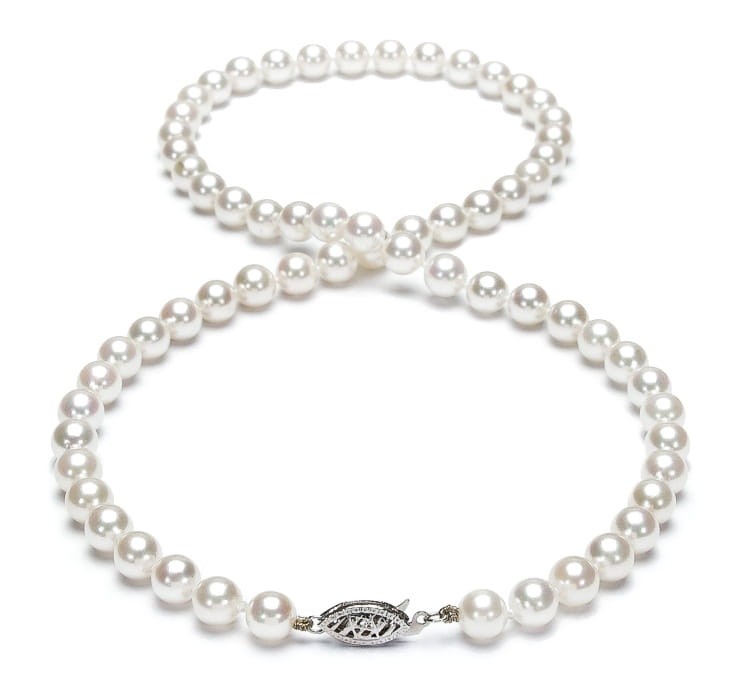 Komplet biżuterii z pereł Akoya 6-6,5 mm SANBE-65W-FCWG14-CSS 3