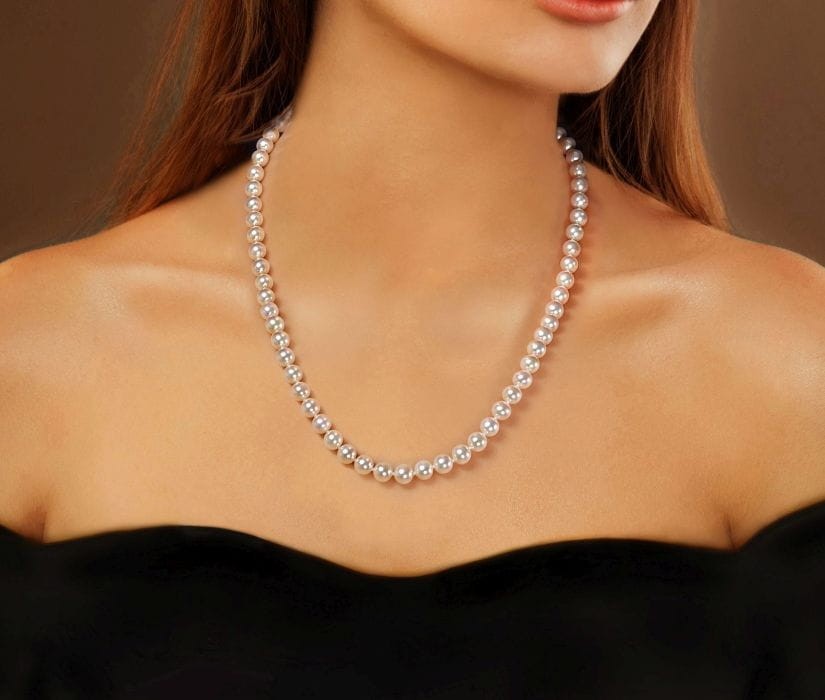 Komplet biżuterii z pereł Akoya 6-6,5 mm SANBE-65W-FCWG14-CSS 6