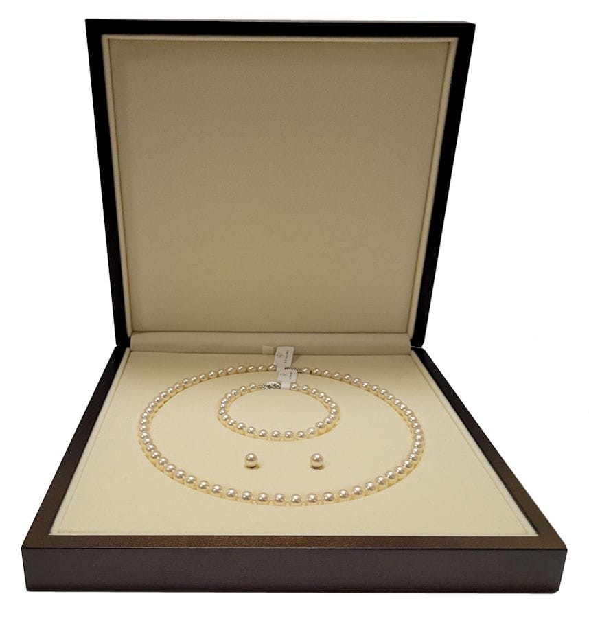 Komplet biżuterii z pereł Akoya 6-6,5 mm SANBE-65W-FCWG14-CSS 9