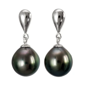 Kolczyki złote z perłami Tahiti (wzór SPN)