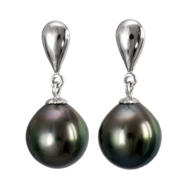 Kolczyki złote z perłami Tahiti (wzór SPN)