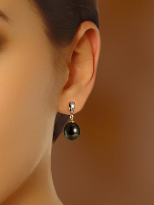 Kolczyki złote z perłami Tahiti ET-100BDS-SHWG14-SPN 2