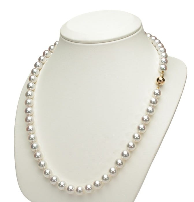 Naszyjnik Matinee z perłami z Akoya 8-8,5 mm NA20-85W-BCYG14-CSNM