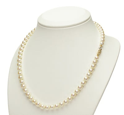 Naszyjnik ze złocistymi perłami Akoya 6-6,5 mm NA17-65G-FCYG14-CSNP 3