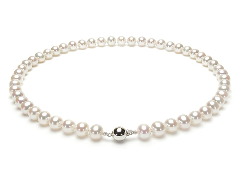 Naszyjnik z pereł 8-8,5 mm NF17-85W-BCWG14-CSNP 2