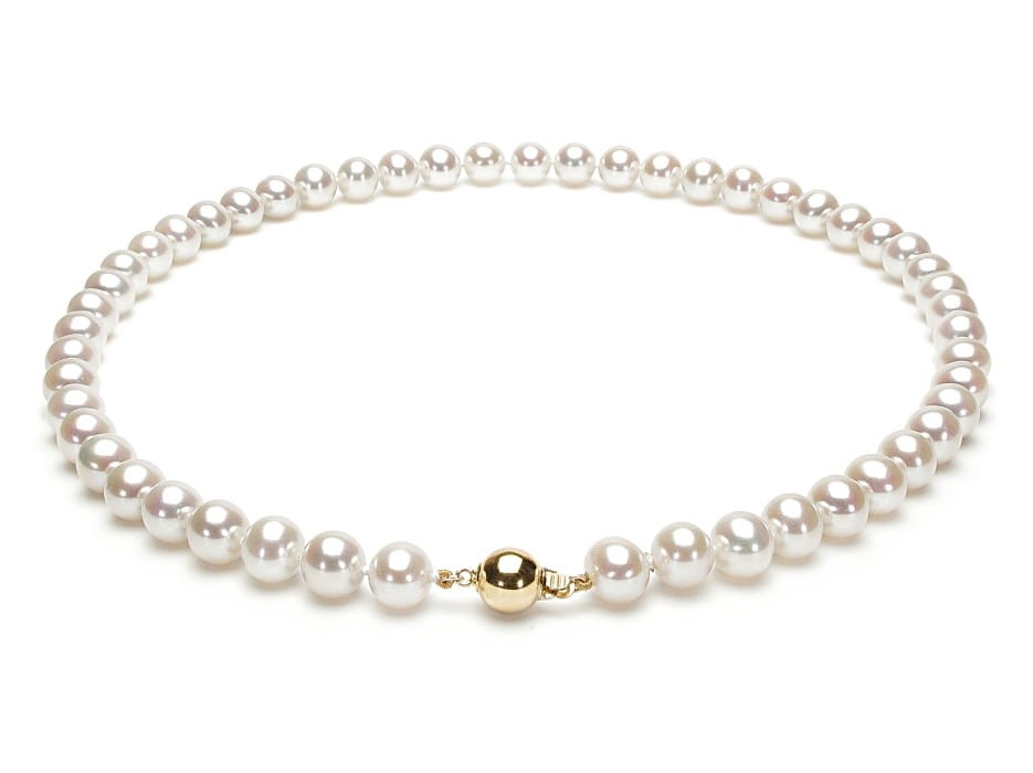 Naszyjnik z pereł 8-8,5 mm NF17-85W-BCYG14-CSNP 2