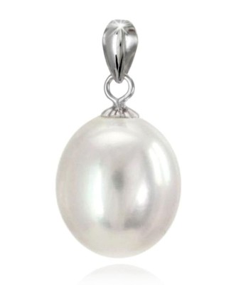 Zawieszka złota z białą owalną perłą South Sea 10-11 mm (wzór CSPS)