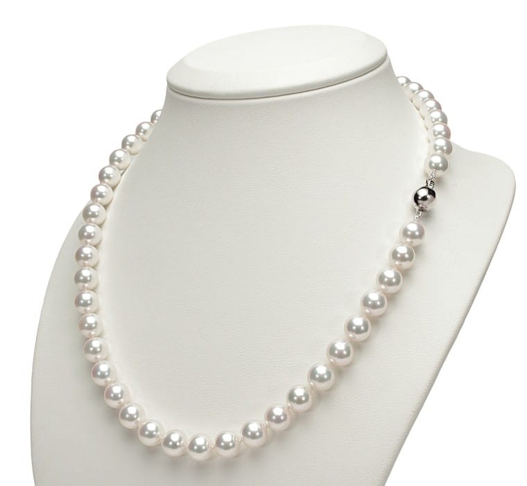 Komplet biżuterii z pereł Akoya 8-8,5 mm SANBE-85W-BCWG14-CSS 2