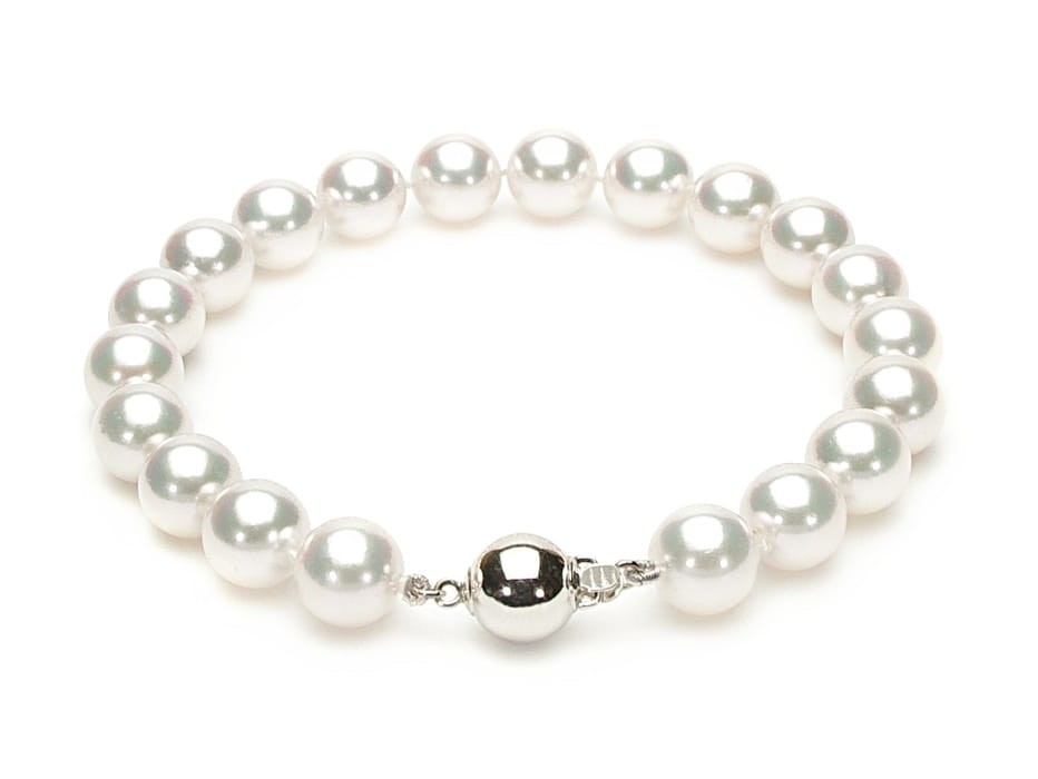 Komplet biżuterii z pereł Akoya 8-8,5 mm SANBE-85W-BCWG14-CSS 4