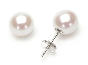 Kolczyki złote z perłami 8-8,5 mm (wzór CSES)