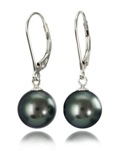 Kolczyki złote z perłami Tahiti 9-10 mm (wzór CSEV)