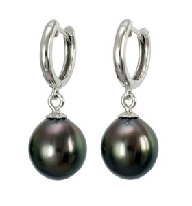 Kolczyki złote z perłami Tahiti (wzór HRS)