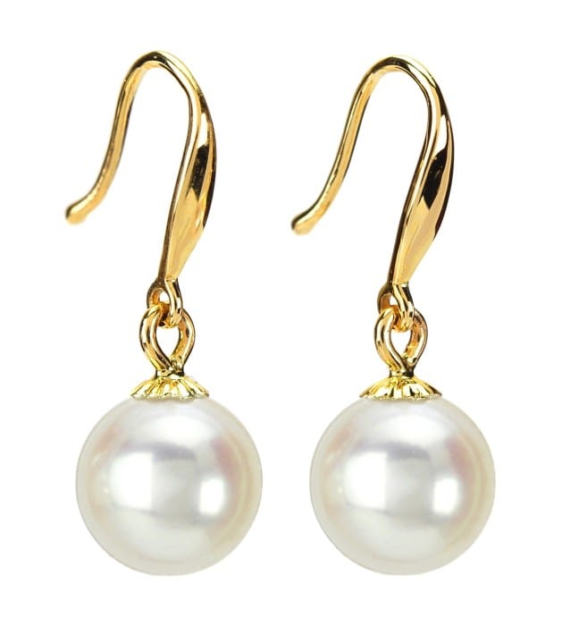 Złote kolczyki z perłami Akoya EA-80W-BYG14-CSEBS