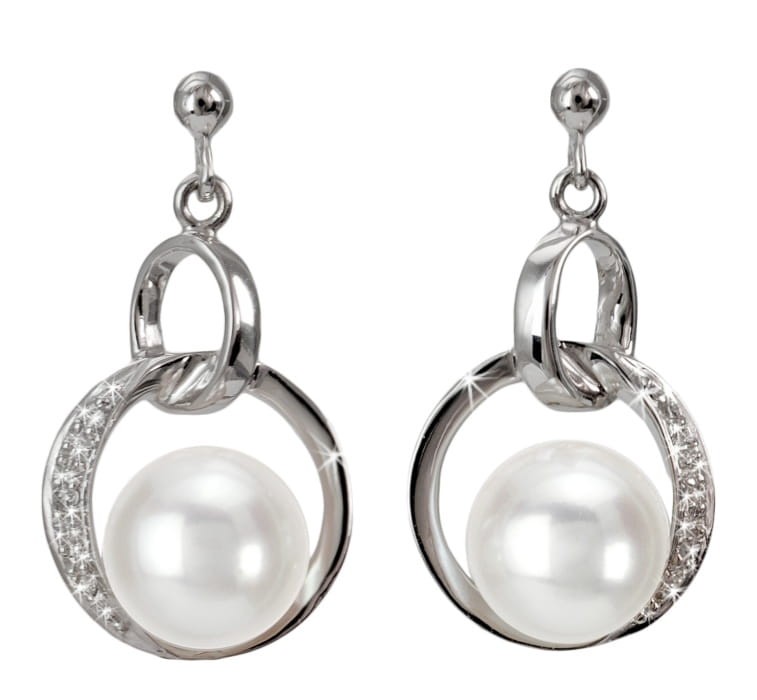 Kolczyki złote z perłami Akoya EA-75W-SHWG14D-DCRC