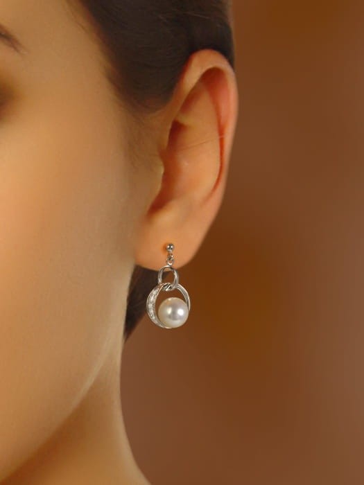 Kolczyki złote z perłami Akoya EA-75W-SHWG14D-DCRC 2