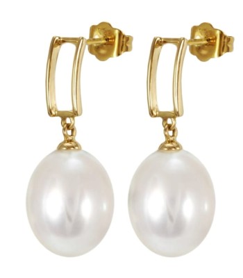 Złote kolczyki z perłami (wzór RCT)