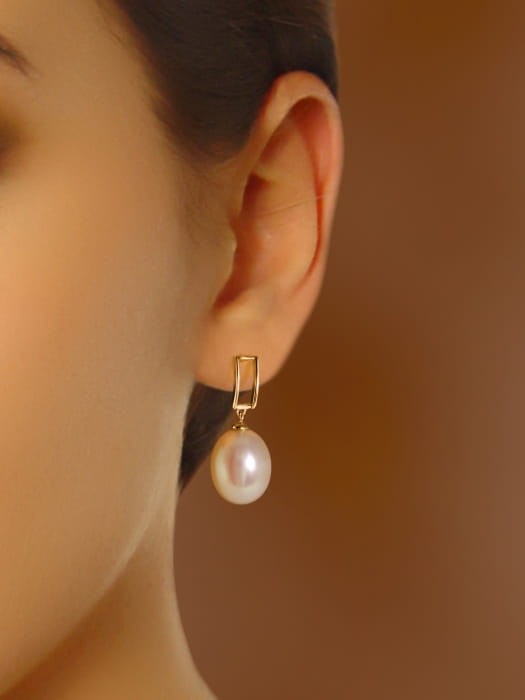 Złote kolczyki z perłami EF-100WDS-SHYG14-RCT 2