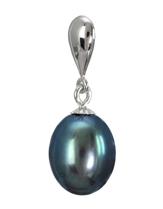 Zawieszka złota z czarną perłą PF-90BDS-WG14-SPN