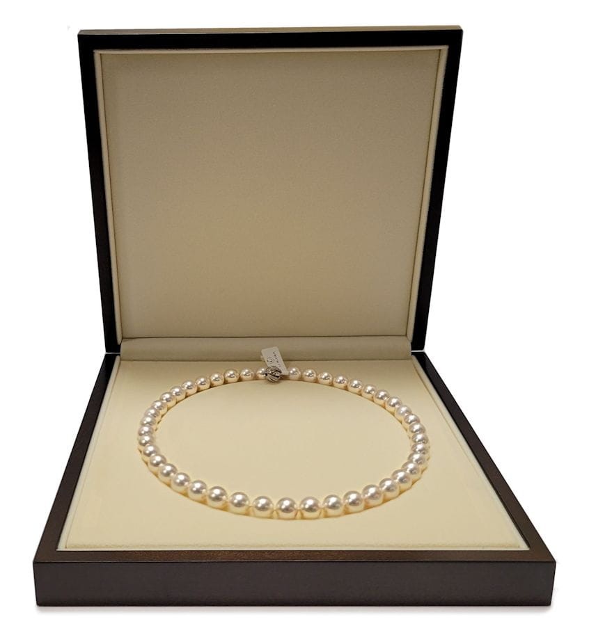Naszyjnik z perłami Akoya 9,5-10 mm NA17-100W-BCDWG14-CSNP 4
