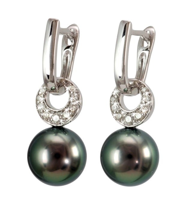 Kolczyki złote z perłami Tahiti ET-100B-RWG14D-CRHRS