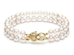 Bransoleta 2-rzędowa z perłami Akoya 6-6,5 mm (wzór DOCL-YG)